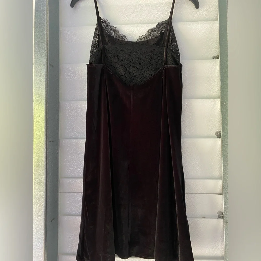 NWT Anthropologie Maronie Black velvet mini dress Size L - Picture 4 of 8